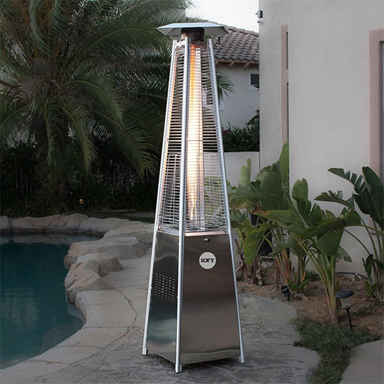 Picture of 2.2m Stainless Steel  Flame Patio Heater  with wheels