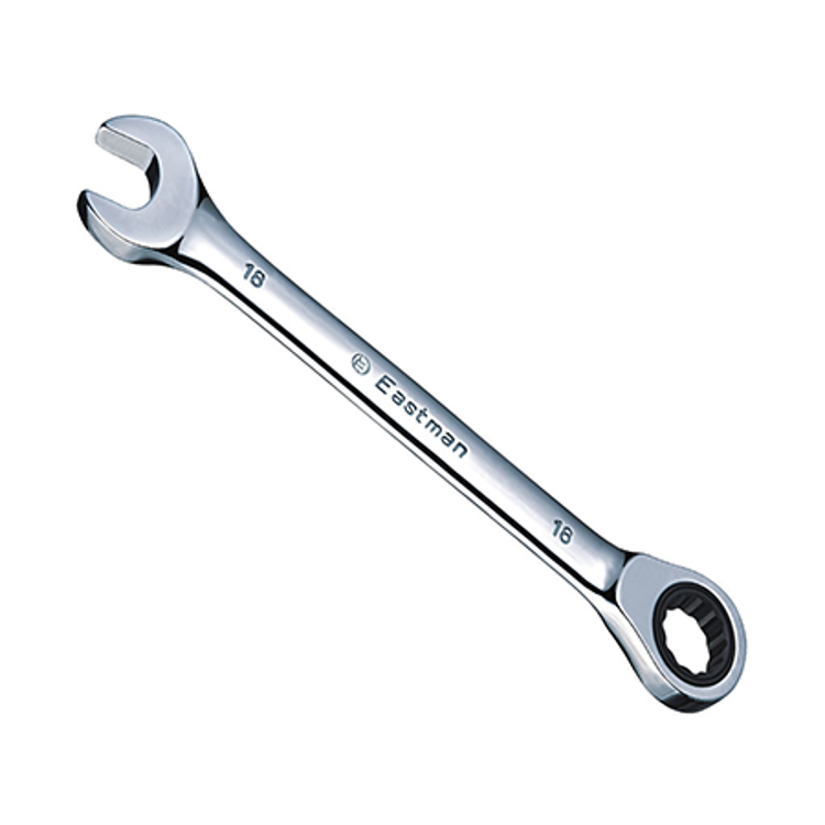 Picture of Eastman Ratchet Spanner Straight CRV BCP Set of 12 pcs (8-19MM)
