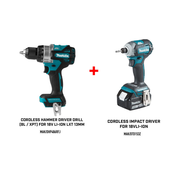 Picture of CORDLESS HAMMER DRIVER DRILL (BL / XPT) FOR 18V LI-ION LXT 13MM, CORDLESS IMPACT DRIVER FOR 18VLI-ION